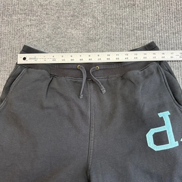 Diamond Supply Co Black Jogger Sweatpants Large "D" Logo Streetwear Zip Pocket - Picture 6 of 10